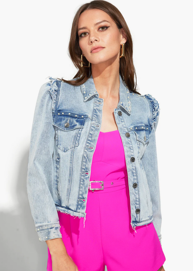 Generation Love Women's Sunny Stretch Denim Jacket In Light Blue | ModeSens